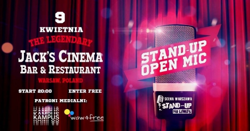 Warszawa - Czas na Stand-up: OPEN MIC Jack's Cinema (9.04)
