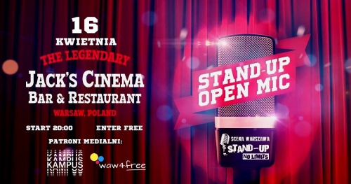 Warszawa - Czas na Stand-up: OPEN MIC Jack's Cinema (16.04)