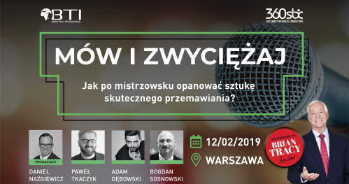 MÓW I ZWYCIĘŻAJ - Jak po mistrzowsku opanować sztukę skutecznego przemawiania? - WARSZAWA