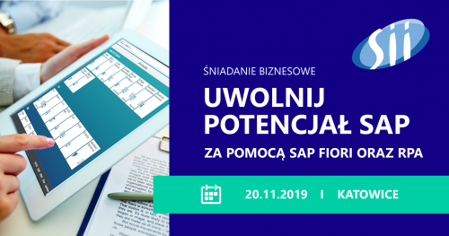 Uwolnij potencjał SAP za pomocą SAP Fiori oraz RPA - śniadanie biznesowe