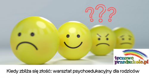Warsztat psychoedukacyjny w Tęczowym Przedszkolu:  "Jak pomóc dziecku radzić sobie ze złością"