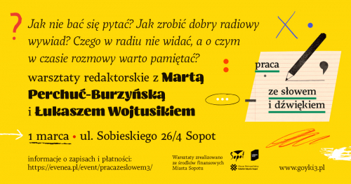 Warsztaty redaktorskie z Martą Perchuć-Burzyńską i Łukaszem Wojtusikiem