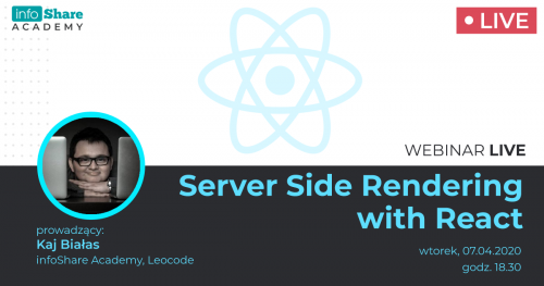 Bezpłatny webinar: Server Side Rendering with React