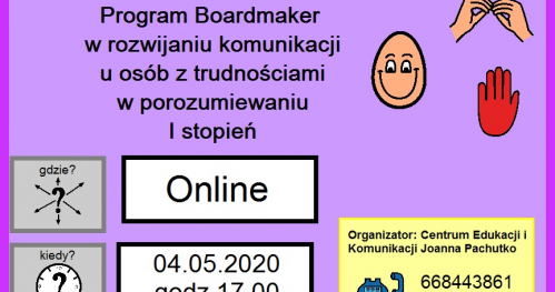 Program Boardmaker w rozwijaniu komunikacji osób z trudnościami w komunikowaniu się- I stopień