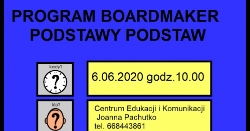 Program Boardmaker- podstawy podstaw