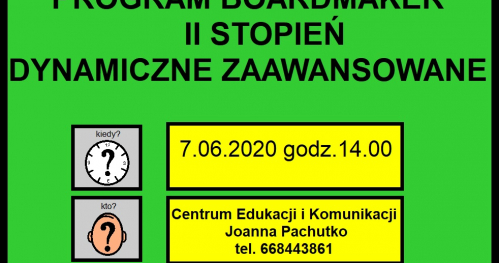 Program Boardmaker w rozwijaniu komunikacji osób z trudnościami w komunikowaniu się- II stopień