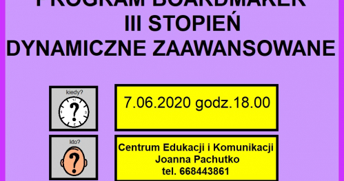 Program Boardmaker w rozwijaniu komunikacji osób z trudnościami w komunikowaniu się- III stopień