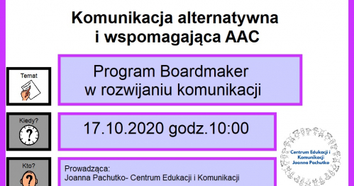 Program Boardmaker w rozwijaniu komunikacji- I stopień