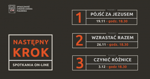 Spotkanie Następny Krok cz. 1 | 19.11.20_godz. 18:30 | URSYNÓW