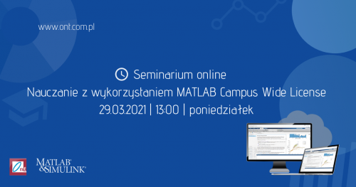 Nauczanie z wykorzystaniem MATLAB Campus Wide License | II termin