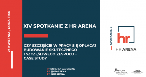 XIV Spotkanie z HR Arena: Czy szczęście w pracy się opłaca? Budowanie skutecznego i szczęśliwego zespołu - case study