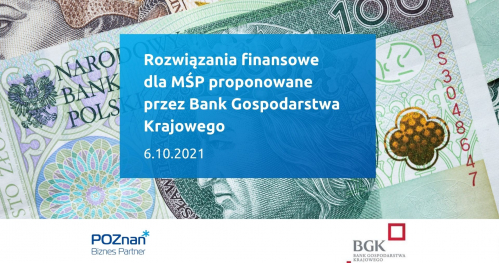 Rozwiązania finansowe dla MŚP proponowane przez Bank Gospodarstwa Krajowego