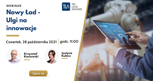 Webinar TLA - Nowy Ład - Ulgi na innowacje