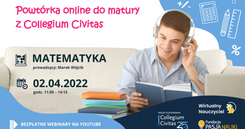 Powtórka do matury z matematyki, cz. 2 - webinar z Markiem Wójcikiem (Wirtualny Nauczyciel)