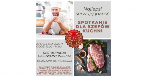 "Najlepsi Serwują Jakość" - spotkanie dla Szefów Kuchni