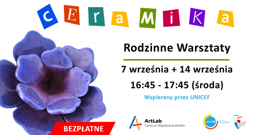 Podstawy ceramiki - bezpłatne warsztaty /  7 września + 14 września / godzina 16:45 - 17:45