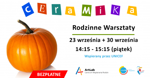 Podstawy ceramiki - bezpłatne warsztaty /  23 września + 30 września / godzina 14:15 - 15:15
