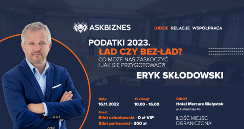 Szkolenie PODATKI 2023 ŁAD CZY BEZ-ŁAD?