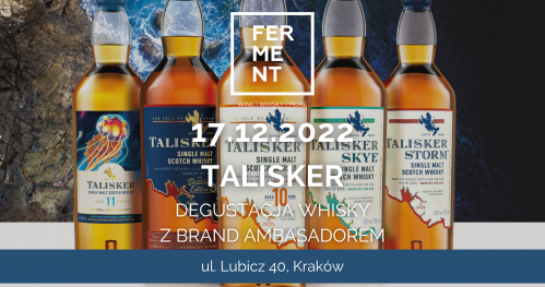 TALISKER. Degustacja 5 whisky z brand ambasadorem