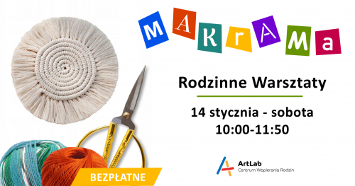 Makrama - podkładka pod kubek - rodzinne warsztaty - bezpłatne