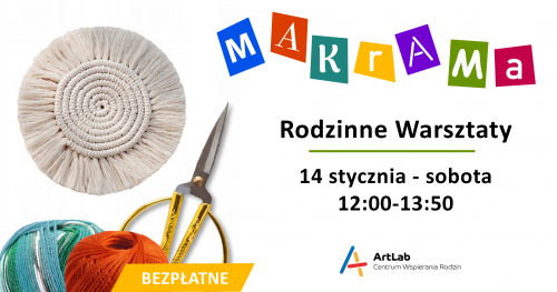 Makrama - podkładka pod kubek - rodzinne warsztaty - bezpłatne