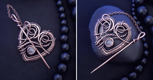 Warsztaty tworzenia biżuterii wire wrapping - broszka fubila
