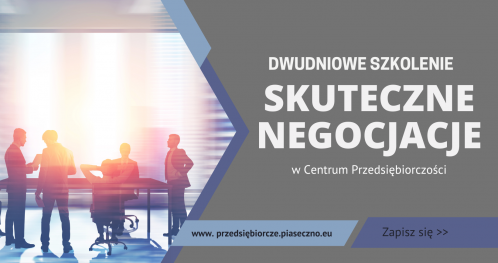 Bezpłatne dwudniowe szkolenie "Skuteczne negocjacje"