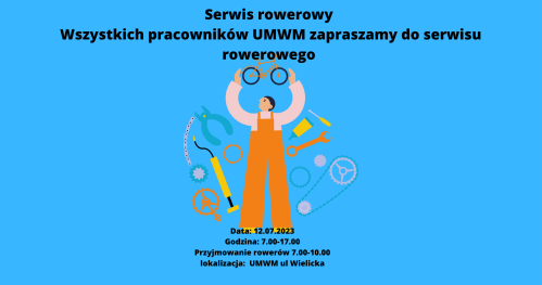 Serwis rowerowy UMWM ulica Wielicka 72