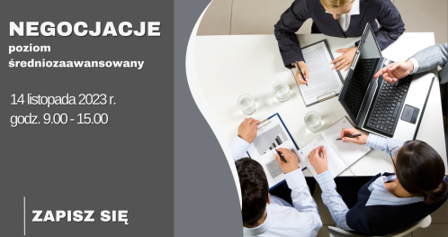 Bezpłatne szkolenie w Centrum Przedsiębiorczości w Piasecznie "Negocjacje poziom średniozaawansowany"