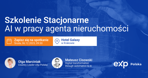 Szkolenie stacjonarne "AI w pracy pośrednika nieruchomości"