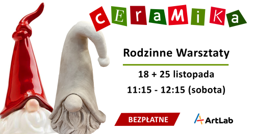 Skrzaty - Bezpłatne warsztaty ceramiczne / 18 i 25 listopada / godzina 11:15-12:15