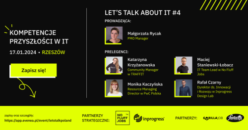 NAGRANIE z IV edycji Let's talk about IT - "Kompetencje przyszłości z IT"