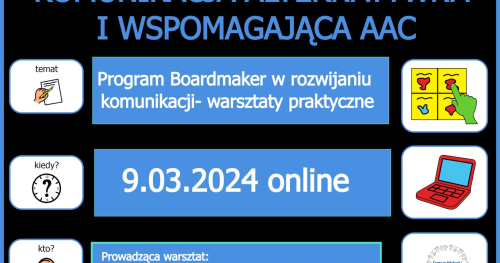 Program Boardmaker w rozwijaniu komunikacji- warsztaty praktyczne