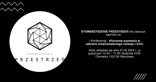 I Konferencja pt.: "Kluczowe wyzwania w zakresie zrównoważonego rozwoju i ESG"