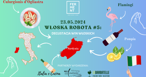 Włoska Robota#5: Degustacja win włoskich z Sardynii