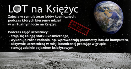 Lot na Księżyc - misja kosmiczna w planetarium