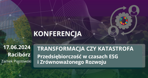 TRANSFORMACJA CZY KATASTROFA?  Przedsiębiorczość w czasach ESG i Zrównoważonego Rozwoju