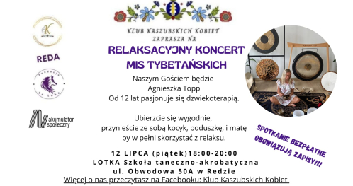 Klub Kaszubskich Kobiet- oddział w Redzie- koncert mis Agnieszki Topp