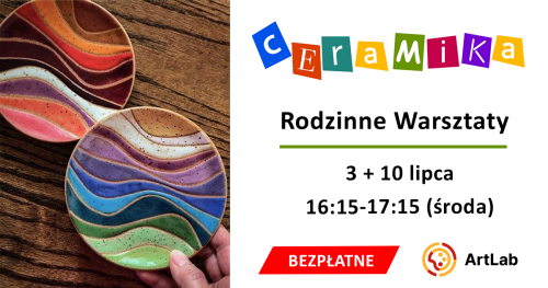 Podstawy ceramiki - bezpłatne warsztaty /  3-10 lipca / 16:15-17:15