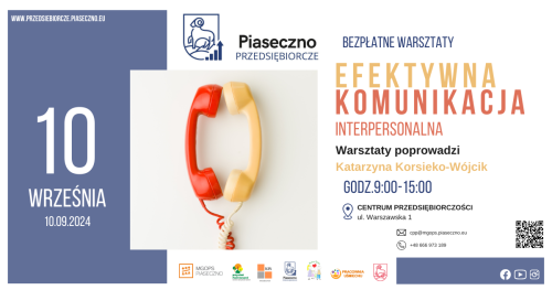 Bezpłatne warsztaty w Centrum Przedsiębiorczości "Efektywna komunikacja interpersonalna"