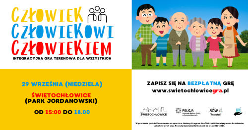 CZŁOWIEK CZŁOWIEKOWI CZŁOWIEKIEM - integracyjna gra terenowa dla wszystkich