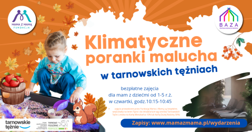 KLIMATYCZNE PORANKI w Inhalatorium dla mamy i dzieci 1-5l. (czwartki 10:15)