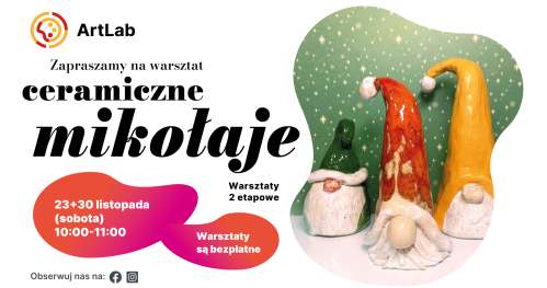 Skrzaty - Bezpłatne warsztaty ceramiczne / 23+30 listopada / godzina 10:00-11:00