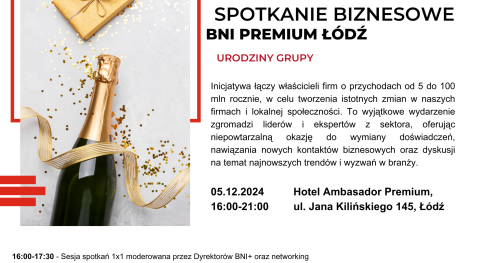 Spotkanie biznesowe BNI Premium Łódź