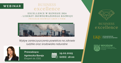 Webinar: Wpływ zanieczyszczenia powietrza na zdrowie ludzkie oraz środowisko naturalne