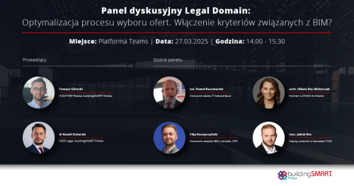 Panel dyskusyjny Legal Domain buildingSMART Polska