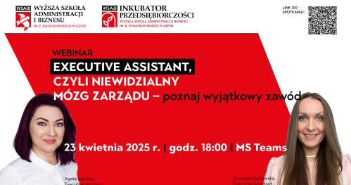 Webinar: Executive Assistant, czyli niewidzialny Mózg Zarządu - poznaj wyjątkowy zawód