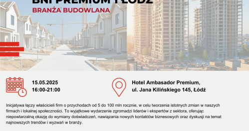 Spotkanie biznesowe grupy BNI PREMIUM 1 Łódź