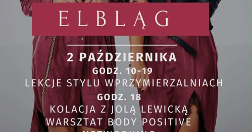 Kolacja z Jolą Lewicką warsztat Body Positive