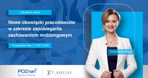 Nowe obowiązki pracodawców w zakresie zapobiegania zachowaniom mobbingowym - szkolenie online